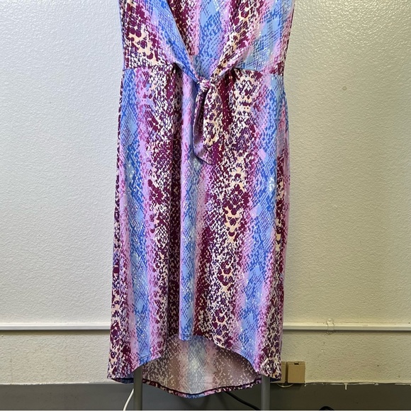 C.Wonder Christian Siriano Women’s Purple Hi-Low Printed Dress Size M - Picture 3 of 12
